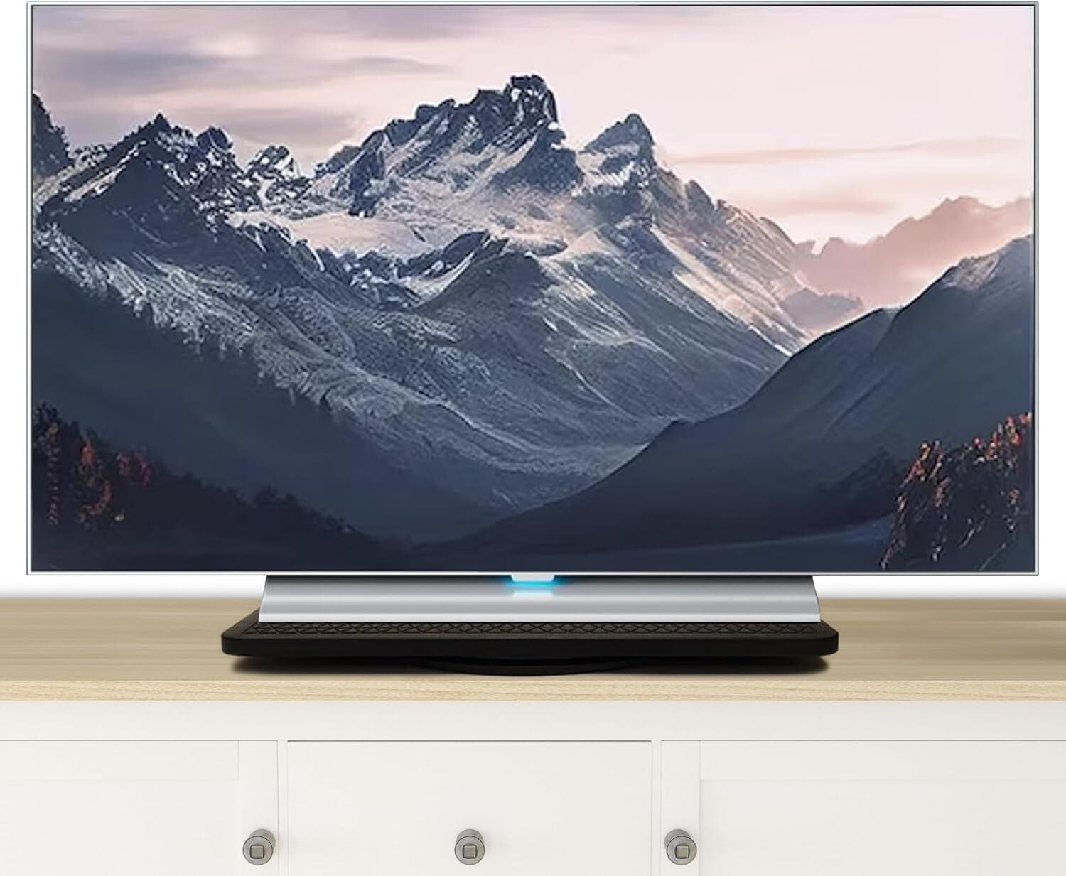 Durable 21-Inch TV Swivel Base with Steel Ball Bearings - Glare-Free Viewing