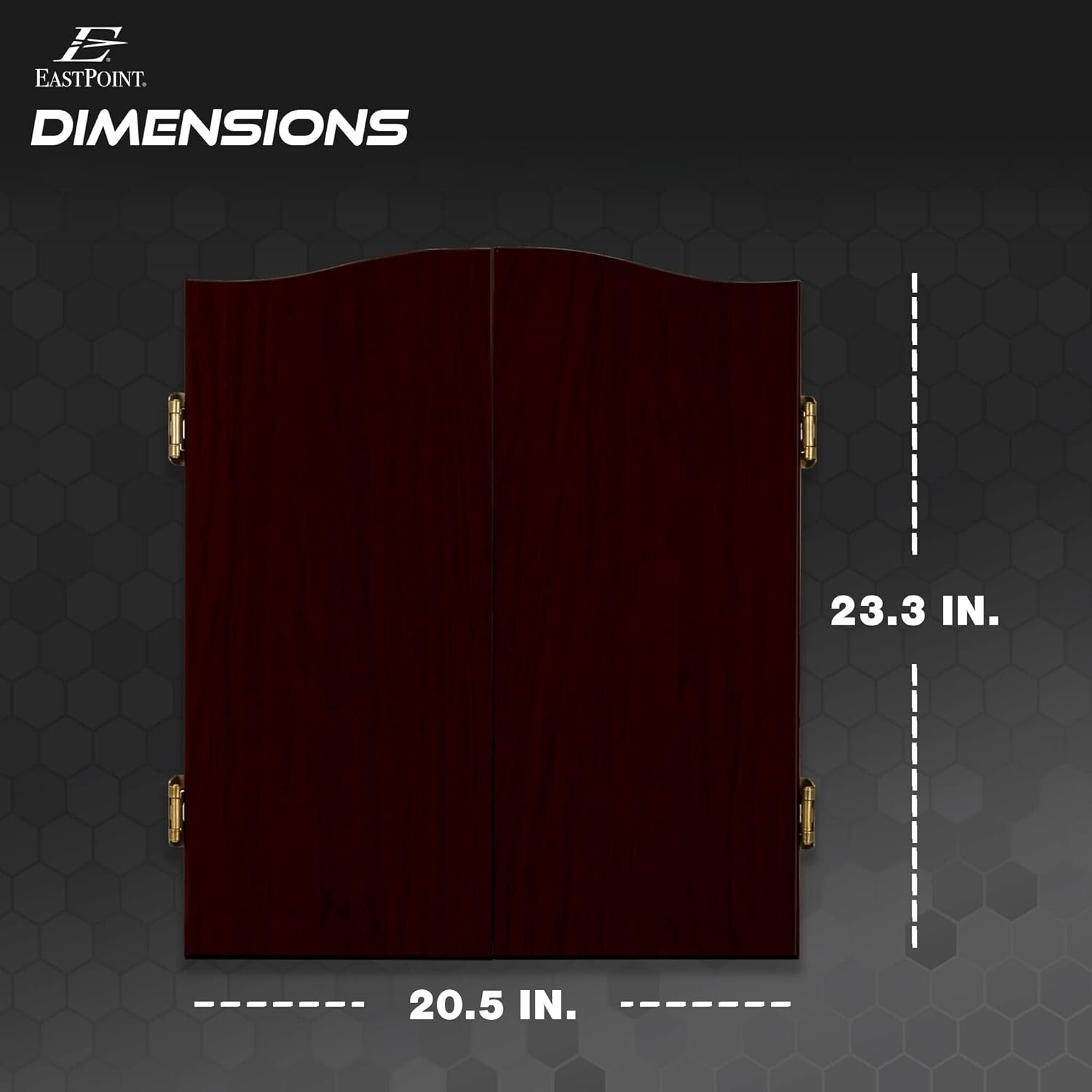 Dartboard and Stylish Cabinet Set - Includes 6 Steel Tip Darts & Scoreboards