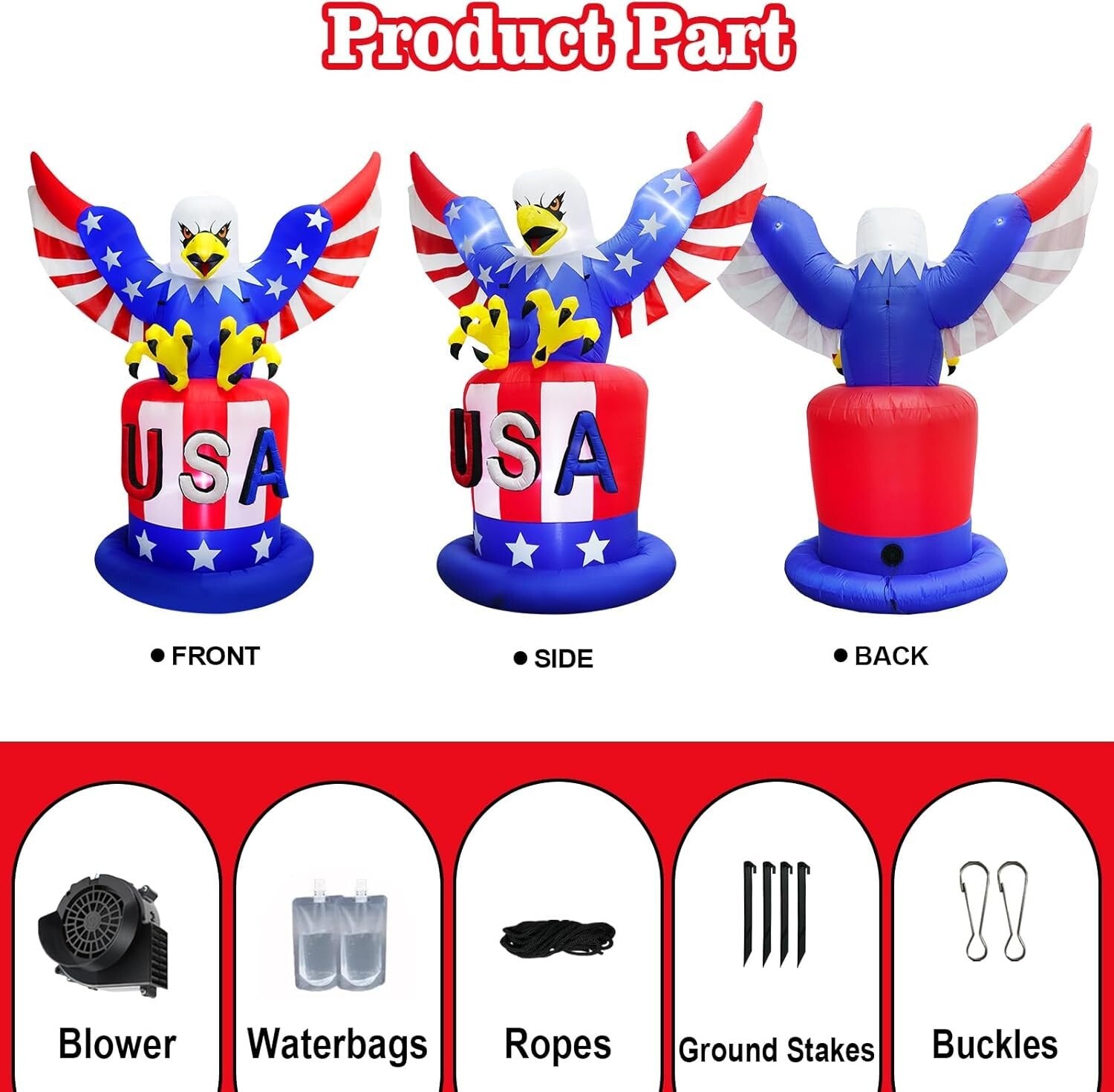 Celebrate Independence Day with 7.2FT Inflatable Eagle – Family Fun for All Ages