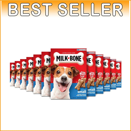 Dental Health Crunchy Treats for Small Dogs - 24 Oz Pack of 12 Biscuits