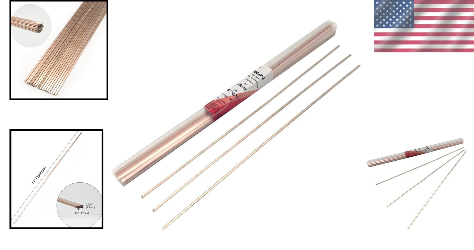 Reliable 5% Silver Phos Solder Rods - 20 Pack for Versatile Welding Solutions