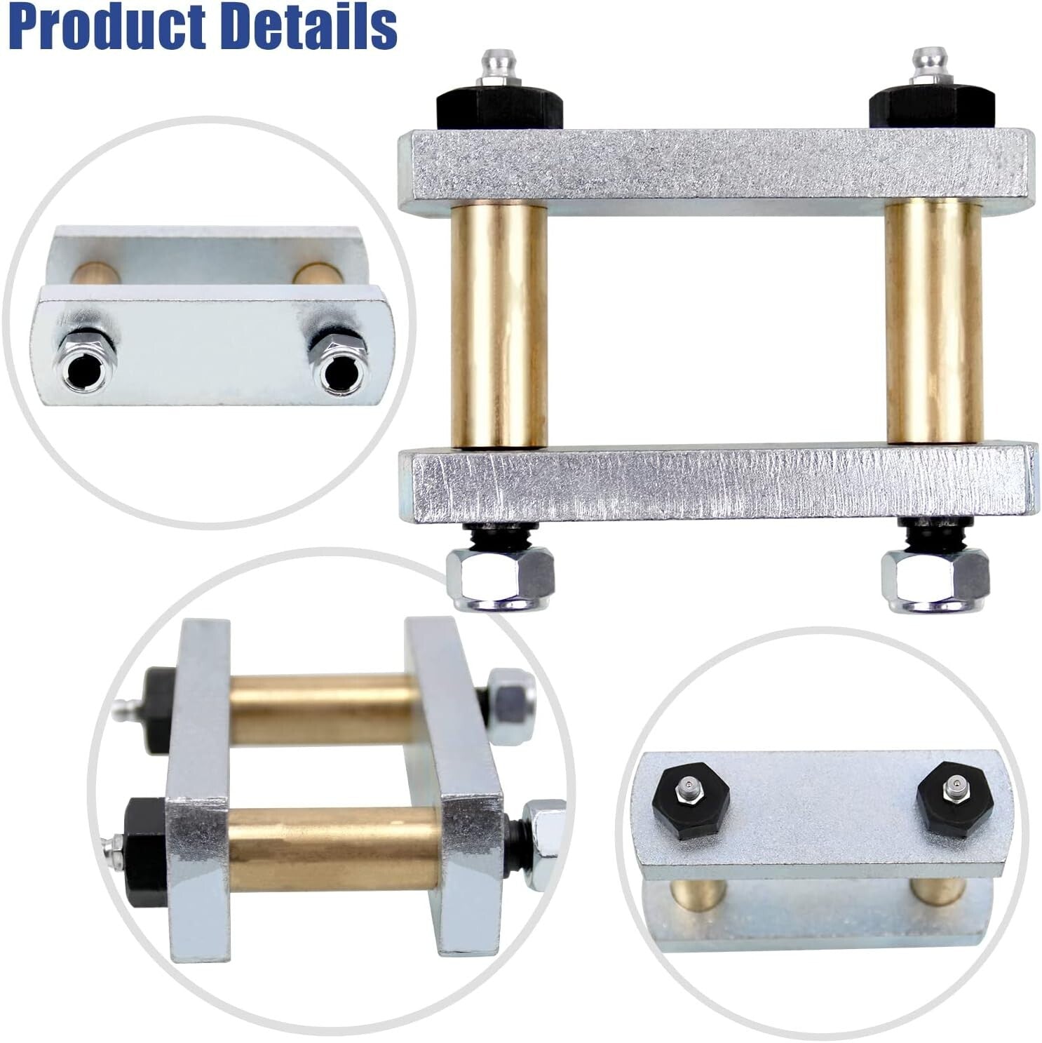 Rugged 3.125" Shackle Upgrade Kit for Enhanced RV Performance on Rough Roads