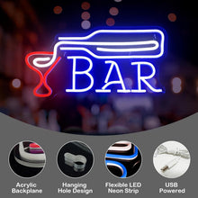 Load image into Gallery viewer, Stylish LED Bar Neon Sign - Perfect for Home Decor, Gifts, &amp; Luxurious Ambiance