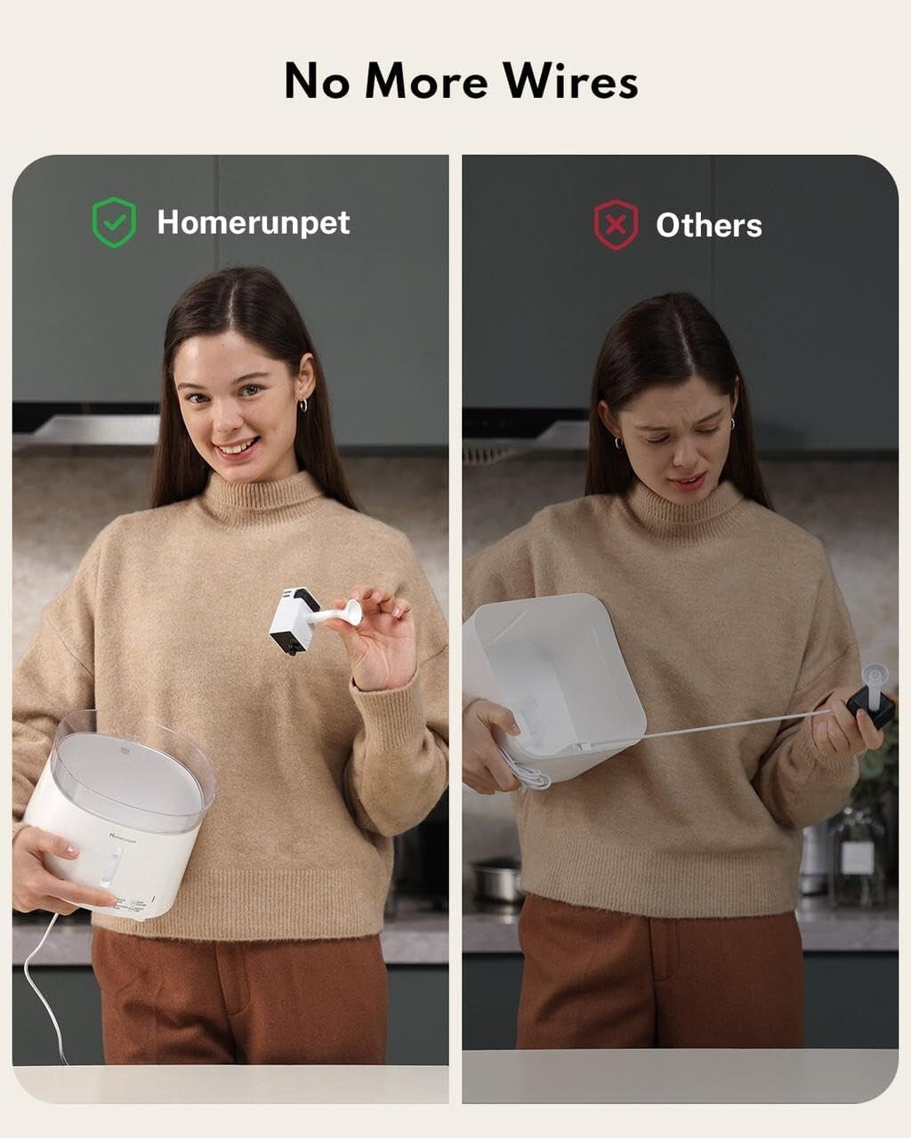 Dual Mode Cat Water Fountain, Quiet 2L Dispenser with Effortless Cleaning System