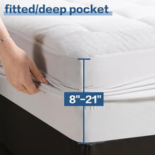 Load image into Gallery viewer, King Size Quilted Cotton Mattress Pad - Soft, Cooling &amp; Breathable Protection