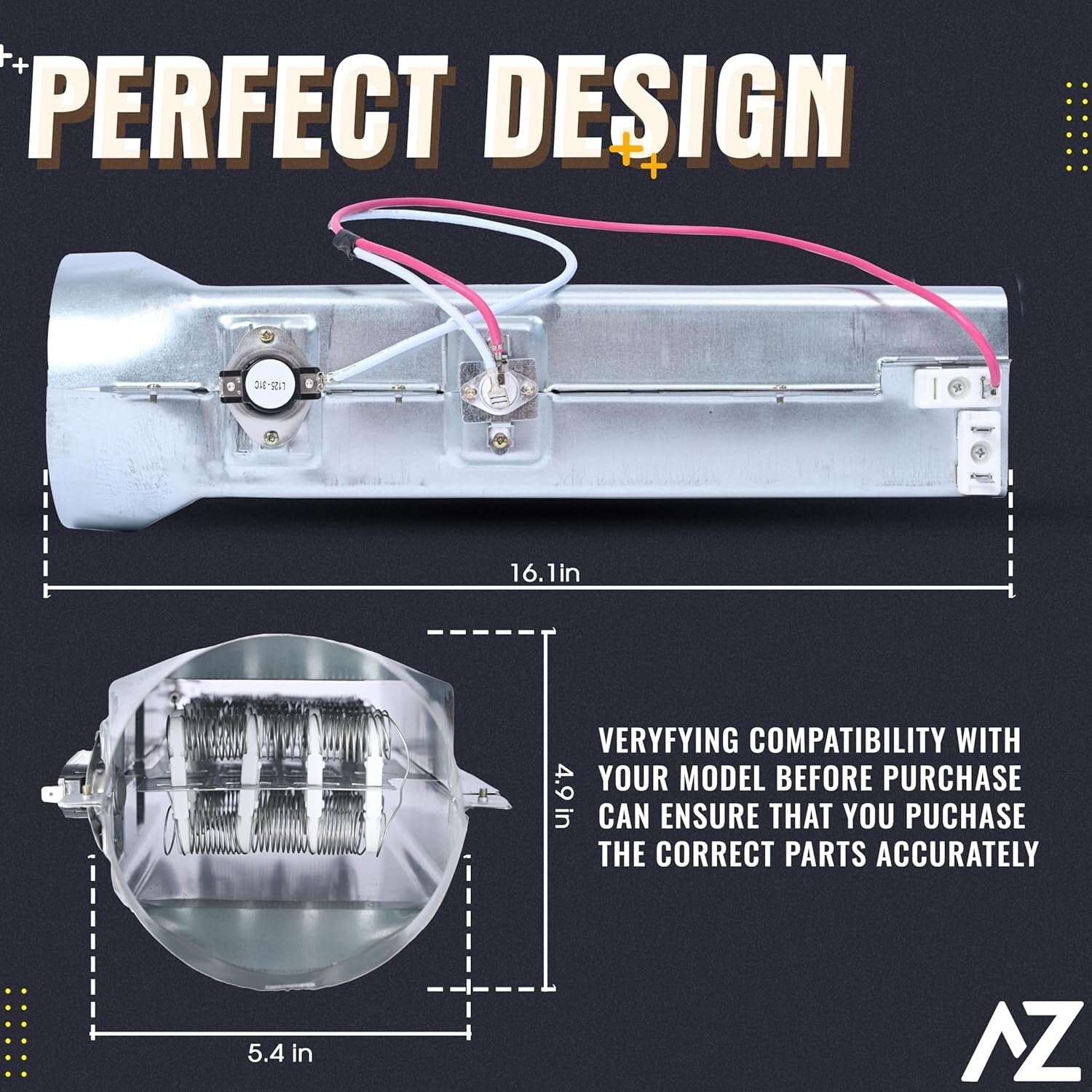 4.54lb Dryer Heating Element for LG DLEX - High Quality with Easy Installation