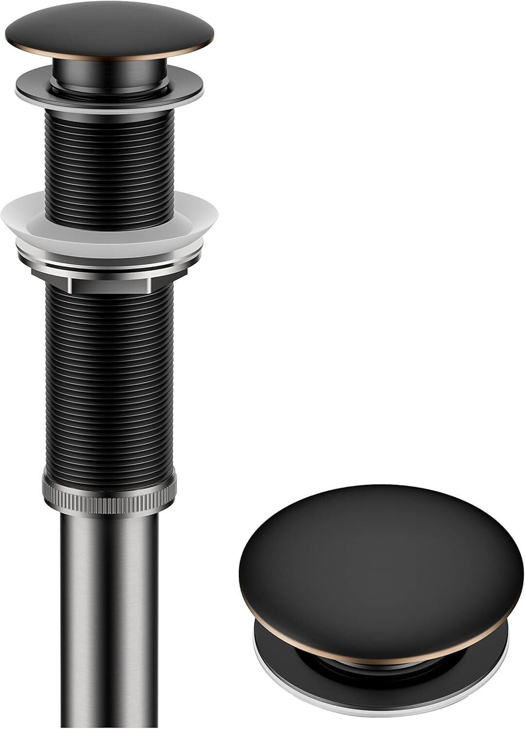 Corrosion-Resistant Pop-Up Sink Drain in Oil Rubbed Bronze for Stylish Bathrooms