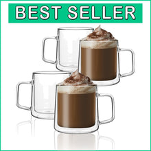 Load image into Gallery viewer, Stylish 12oz Clear Double Wall Espresso Mugs - Elegant Coffee Set for Gifting