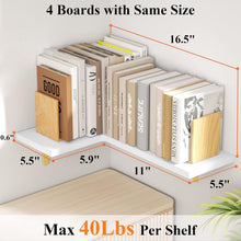 Load image into Gallery viewer, Elegant 4-Tier Wall Mounted Shelves – Rustic Wood for Any Room - 40 lbs Capacity