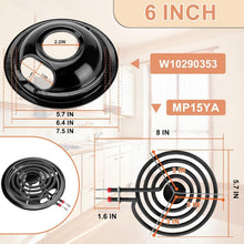 Load image into Gallery viewer, Complete Electric Stove Burner Set with Porcelain Drip Pans - 9-Piece Black Set