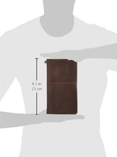 Load image into Gallery viewer, Elegant Regular Size Traveler's Notebook with Pen Holder - Customizable Leather