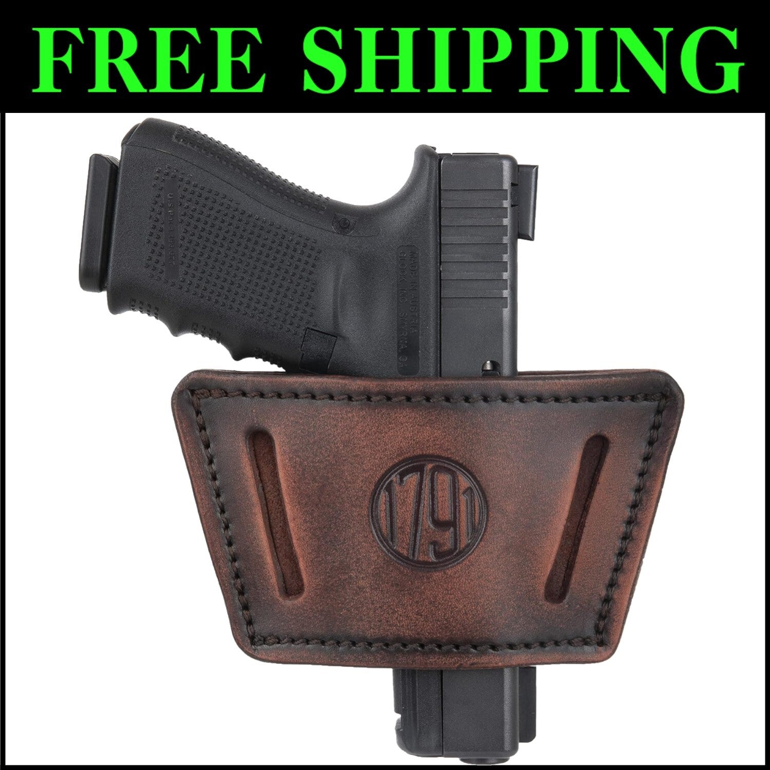 Comfortable CCW Gun Holster in 100% Leather - Quick Draw for Everyday Carry