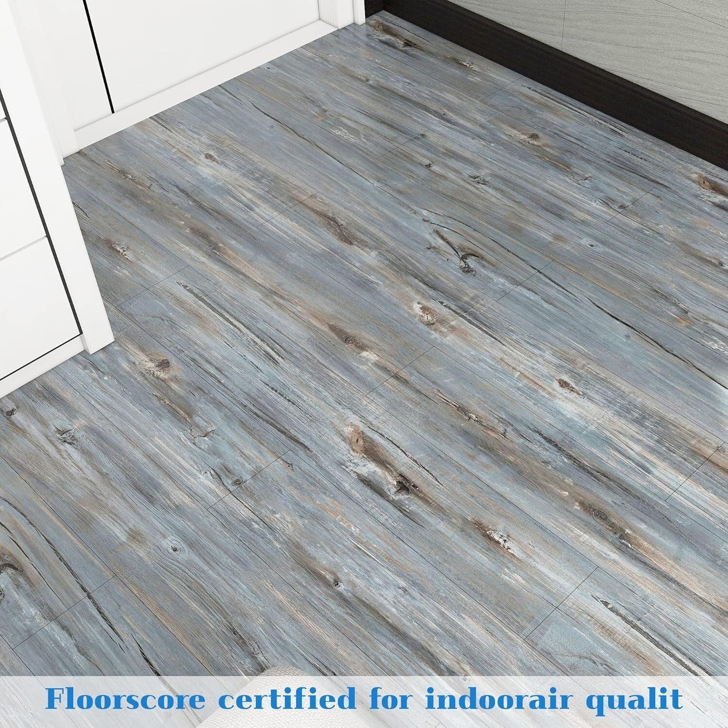 Durable Self-Adhesive Vinyl Floor Tiles - 36" x 6" Mediterranean Style, 72 Pack