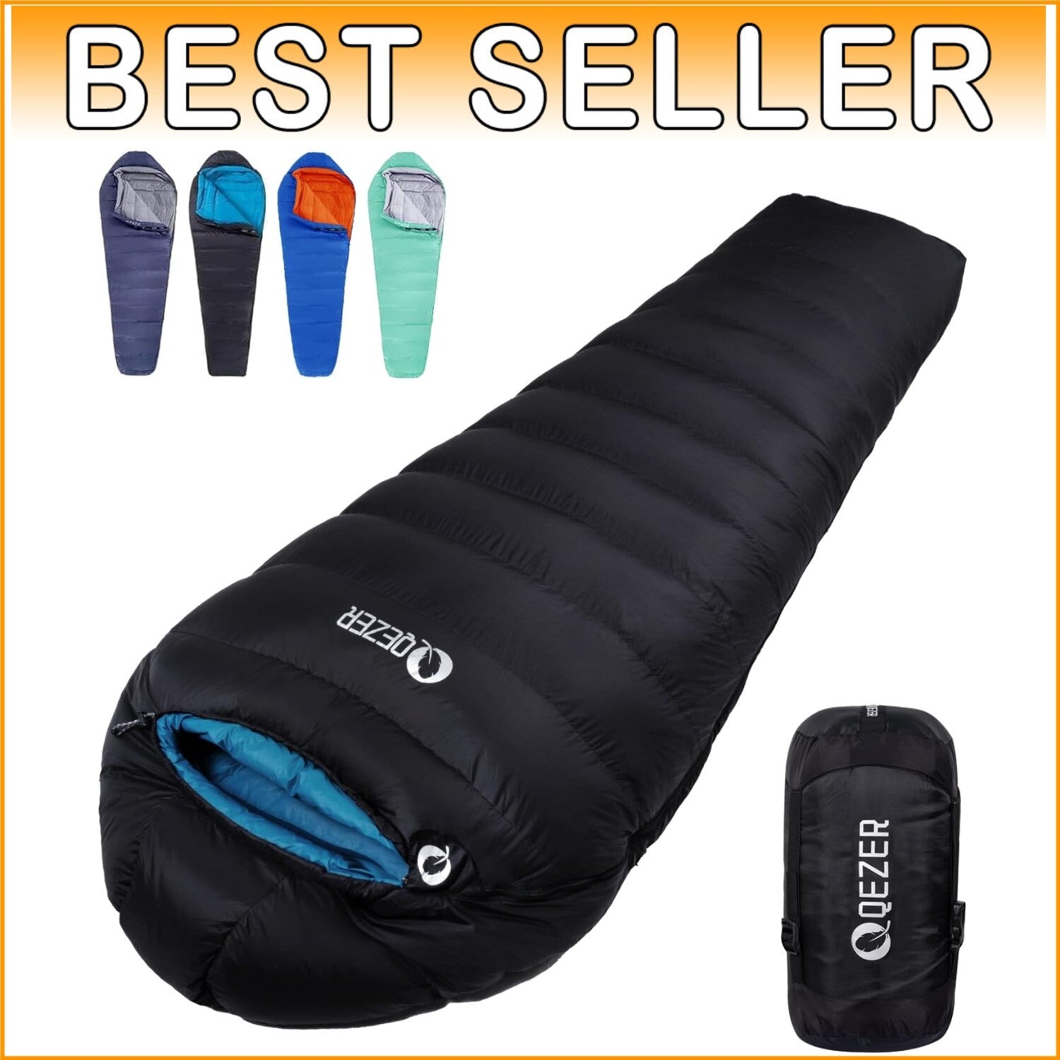 Ultralight Down Sleeping Bag for Adults - Ideal for Cold Weather Adventures