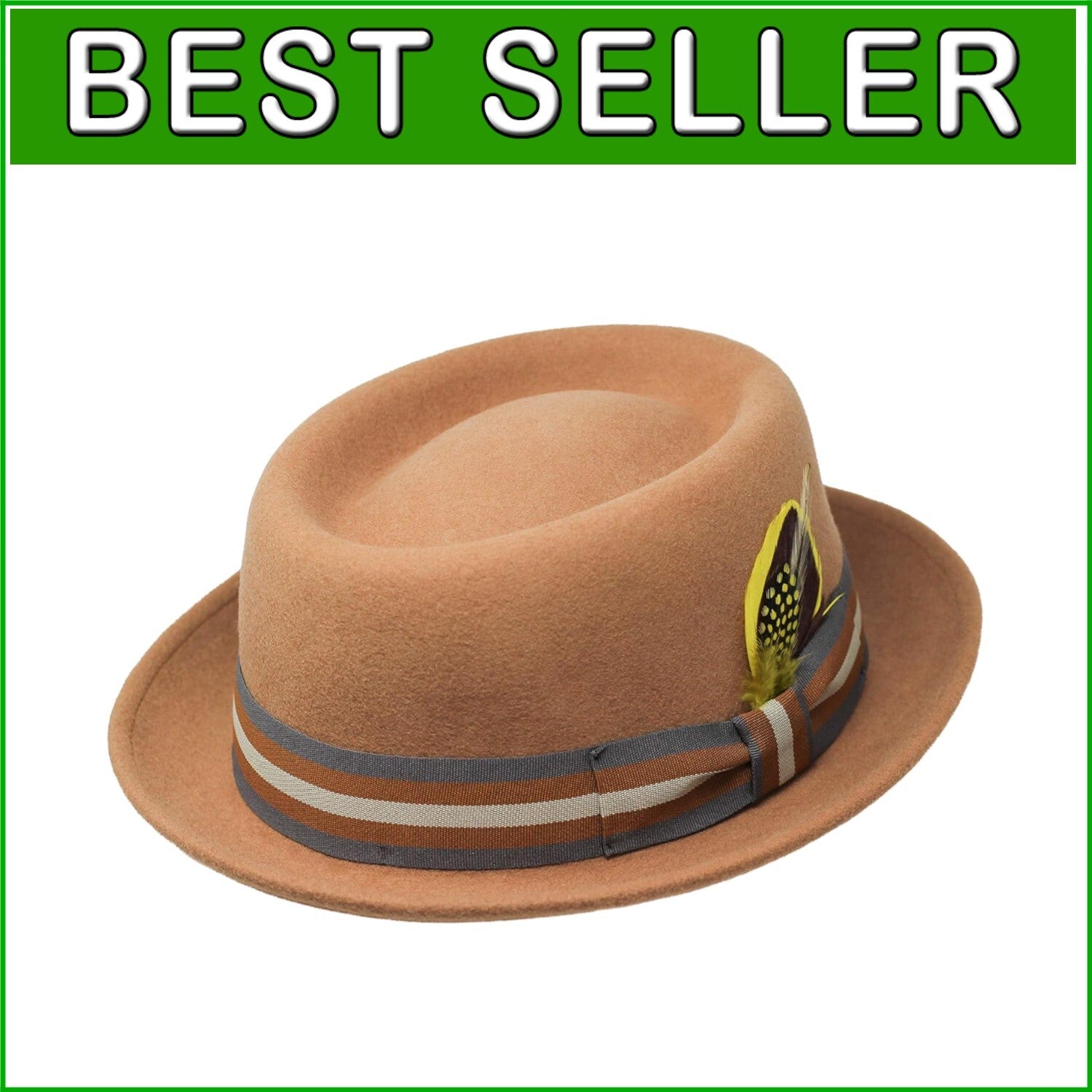 Crushable Water-Resistant Pork Pie Hat for Stylish Travel and All-Weather Wear