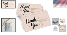 Load image into Gallery viewer, Personalized Thank You Cards - Gold Foil 600 Pack, Ideal for Small Businesses