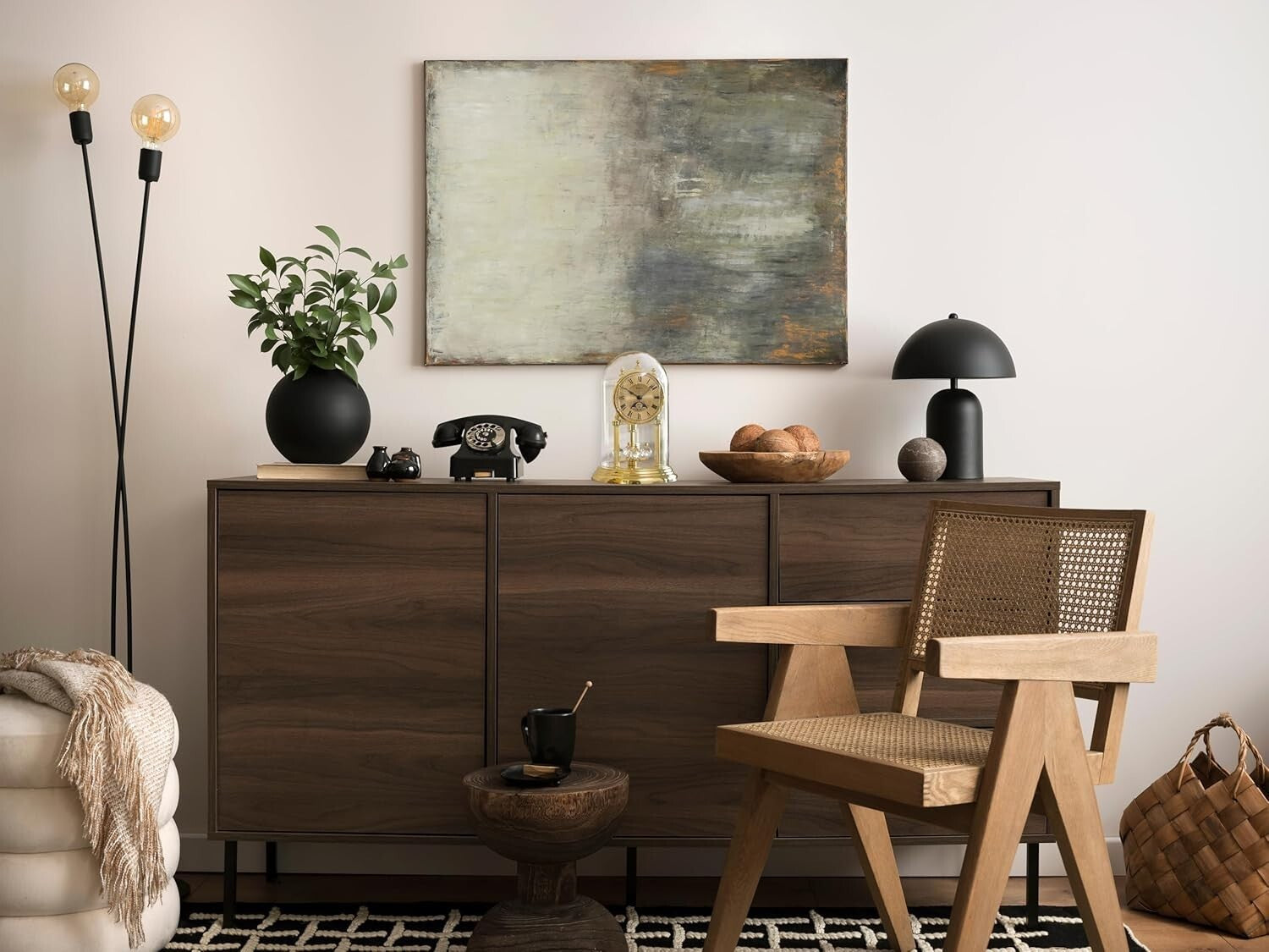 Elegant Analog Clock with Revolving Pendulum & Brass Finish - Tabletop Design