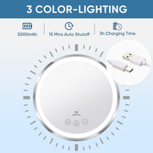 Load image into Gallery viewer, Anti-Fog Heated Shower Mirror with Adjustable Lighting - Perfect for Shaving