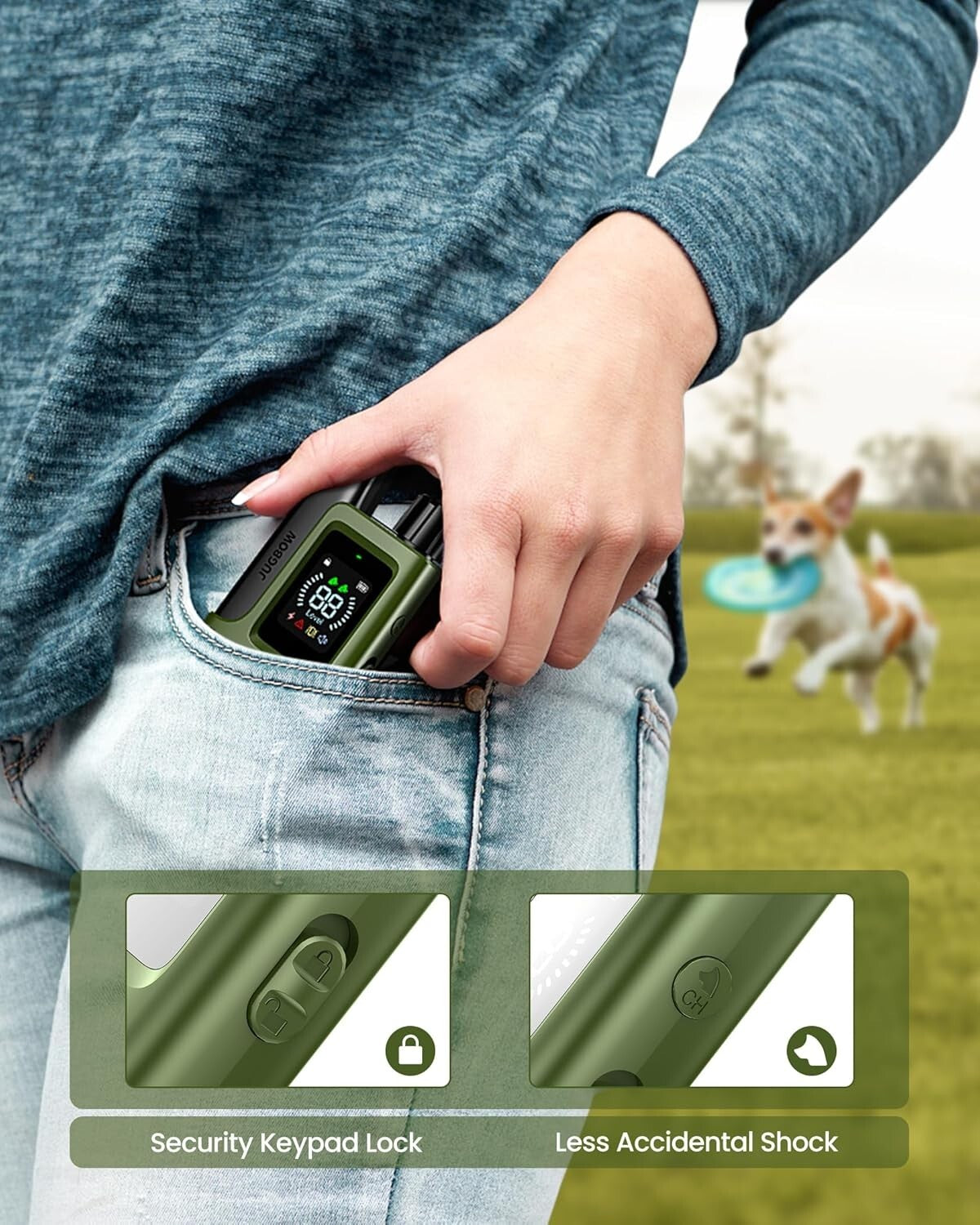 Rechargeable Dog Training Collar with Remote - 4 Modes, 4200FT Range, Safe Shock