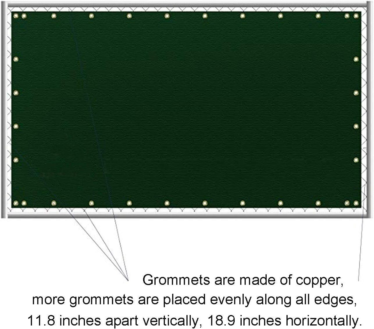 6ft x 50ft Green Fencing Shade Net with Durable Grommets for Easy Installation