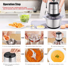 Load image into Gallery viewer, Stainless Steel 2L Meat Blender - 350W Electric Grinder with Easy Clean Features