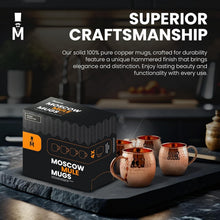 Load image into Gallery viewer, Premium Copper Moscow Mule Mugs - Set of 4 Large 16 oz for Stylish Entertaining