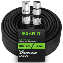 Load image into Gallery viewer, Durable 200ft XLR Male to Female Microphone Cable - Ideal for Music &amp; Podcasts