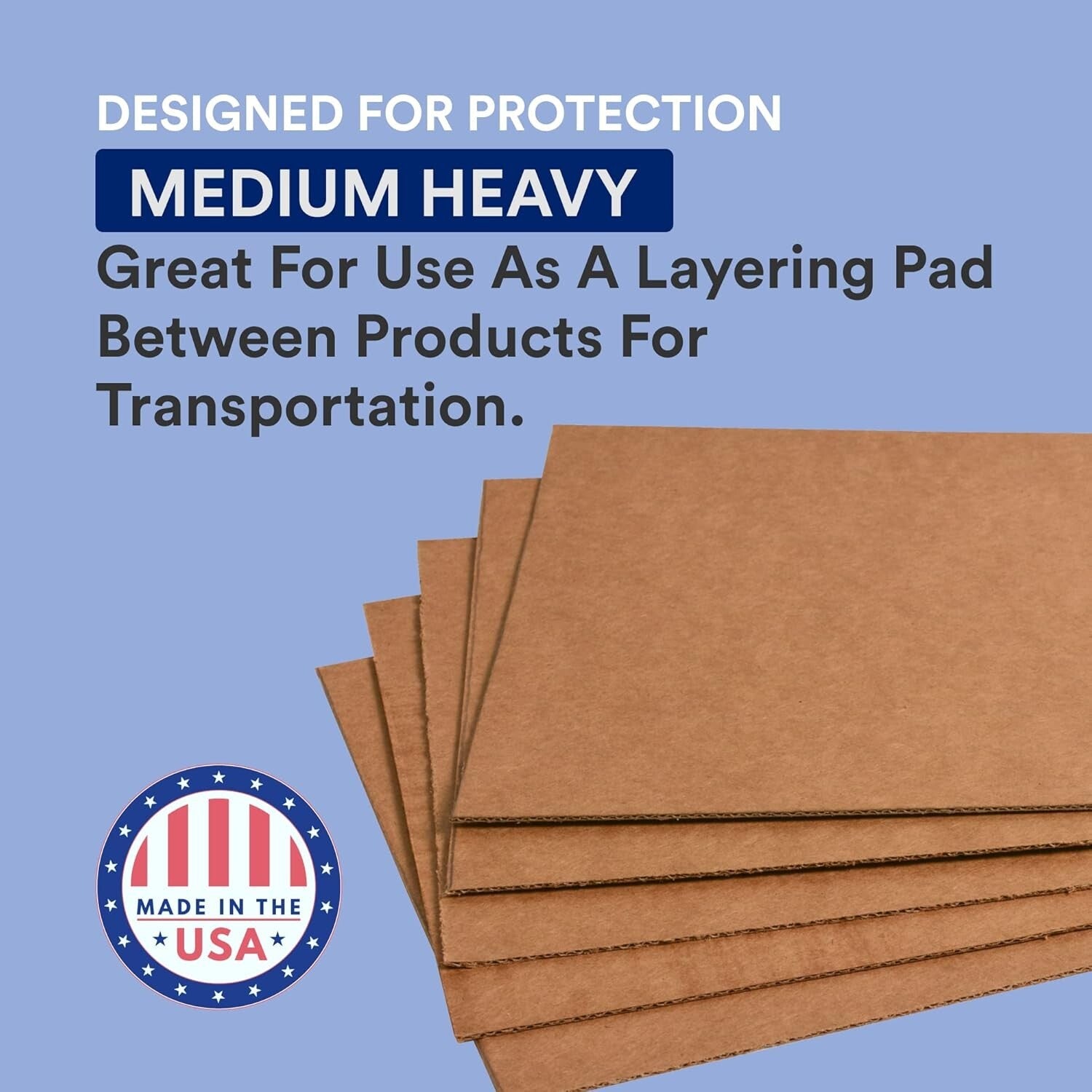 Durable Corrugated Cardboard Sheets 24" x 18" – 50 Sheets for Efficient Shipping