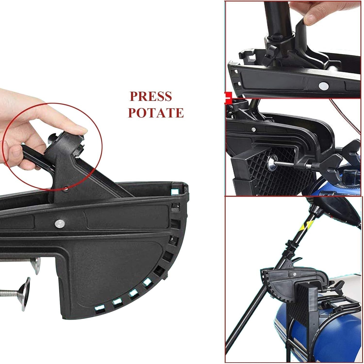 Lightweight Nylon Trolling Motor Mount - Fits 1 1/8" Shafts with Easy Install