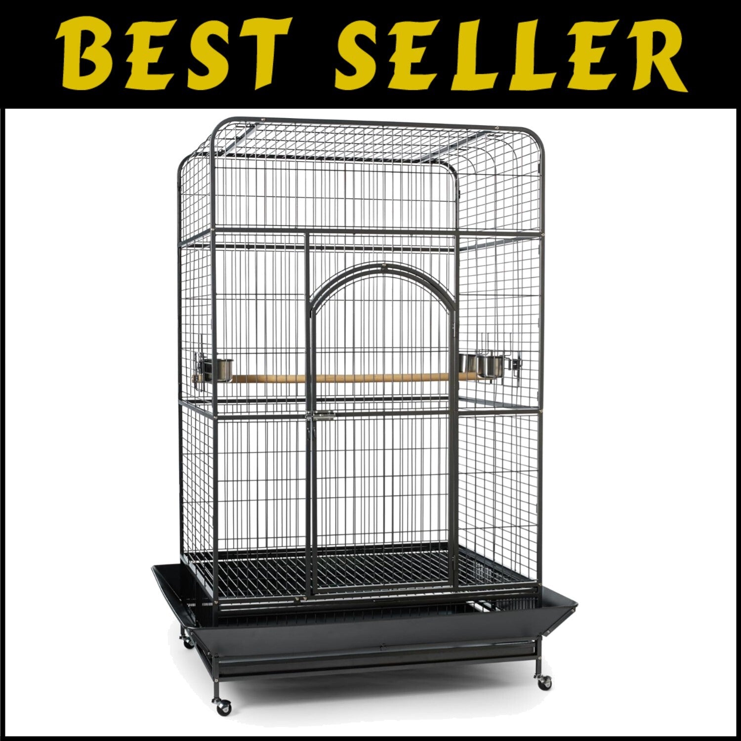 Luxurious 46" X 36" Empire Macaw Cage: Stainless Steel Design for Active Birds