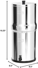 Load image into Gallery viewer, Big Gravity-Fed Stainless Steel Water Filter - 2.25 Gallon with BB9-2 Elements