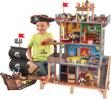 Load image into Gallery viewer, Pirate's Cove Adventure Set: Wooden Ship with Sounds, Lights, and 17 Accessories