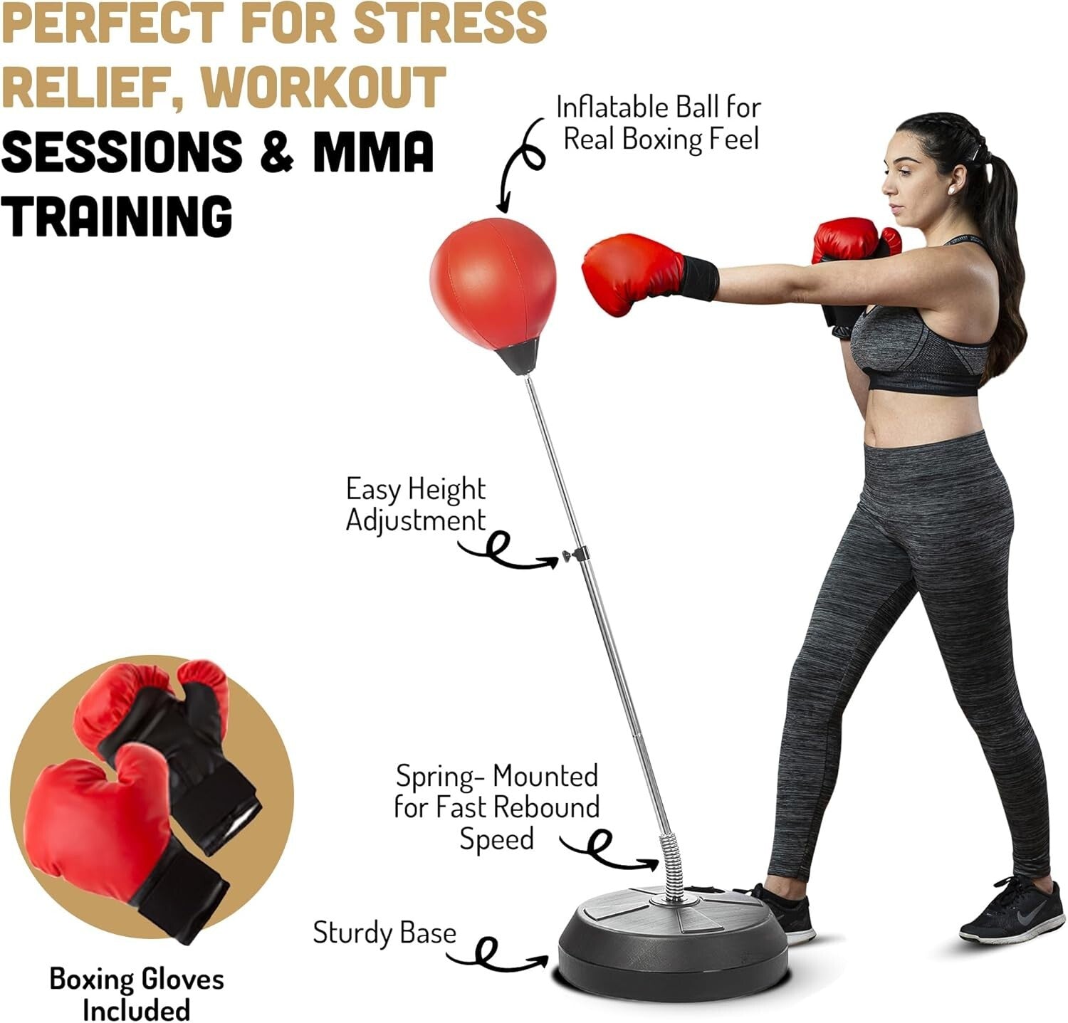 Durable Boxing Bag and Speed Bag Set – Perfect for Teens and Adults Fitness