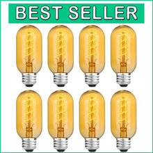 Load image into Gallery viewer, E26 Base Vintage LED Edison Bulbs - 8 Pack, Energy Efficient 2200K Warm Light