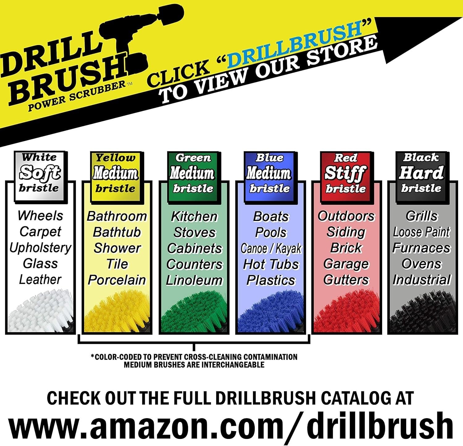 Ultimate Drill Brush Car Wash Kit: 6 Pieces for Perfect Automotive Detailing