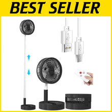 Load image into Gallery viewer, Super Quiet Telescopic Desk/Stand Fan - 7200mAh Battery &amp; 4 Speed Settings