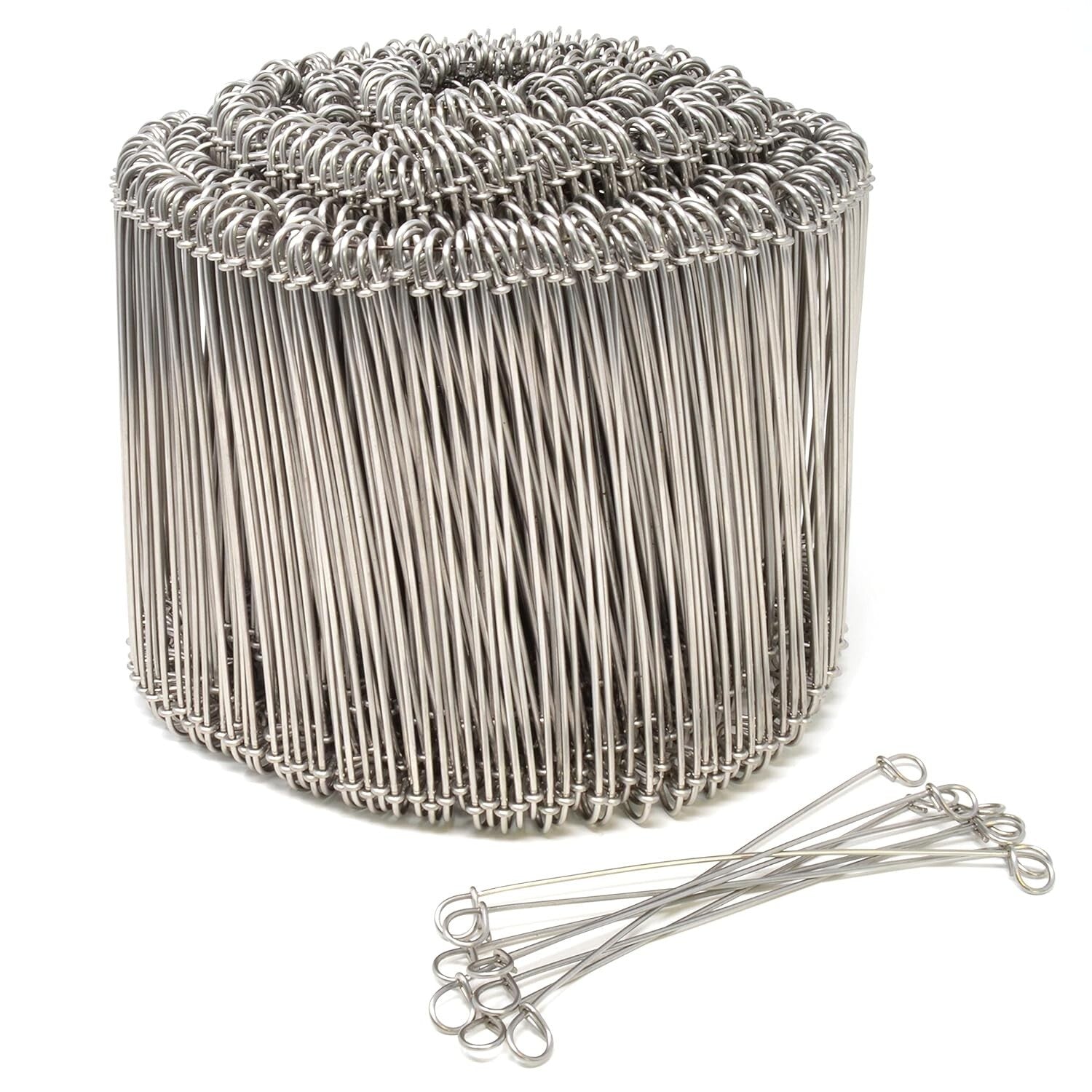 16-Gauge Stainless Steel Rebar Ties - 1000 Pack 6" Long, Corrosion Resistant