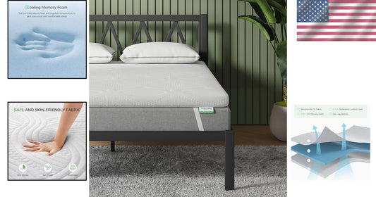 Space-Saving 4-Inch Queen Mattress Topper With Motion Isolation & Cooling Design