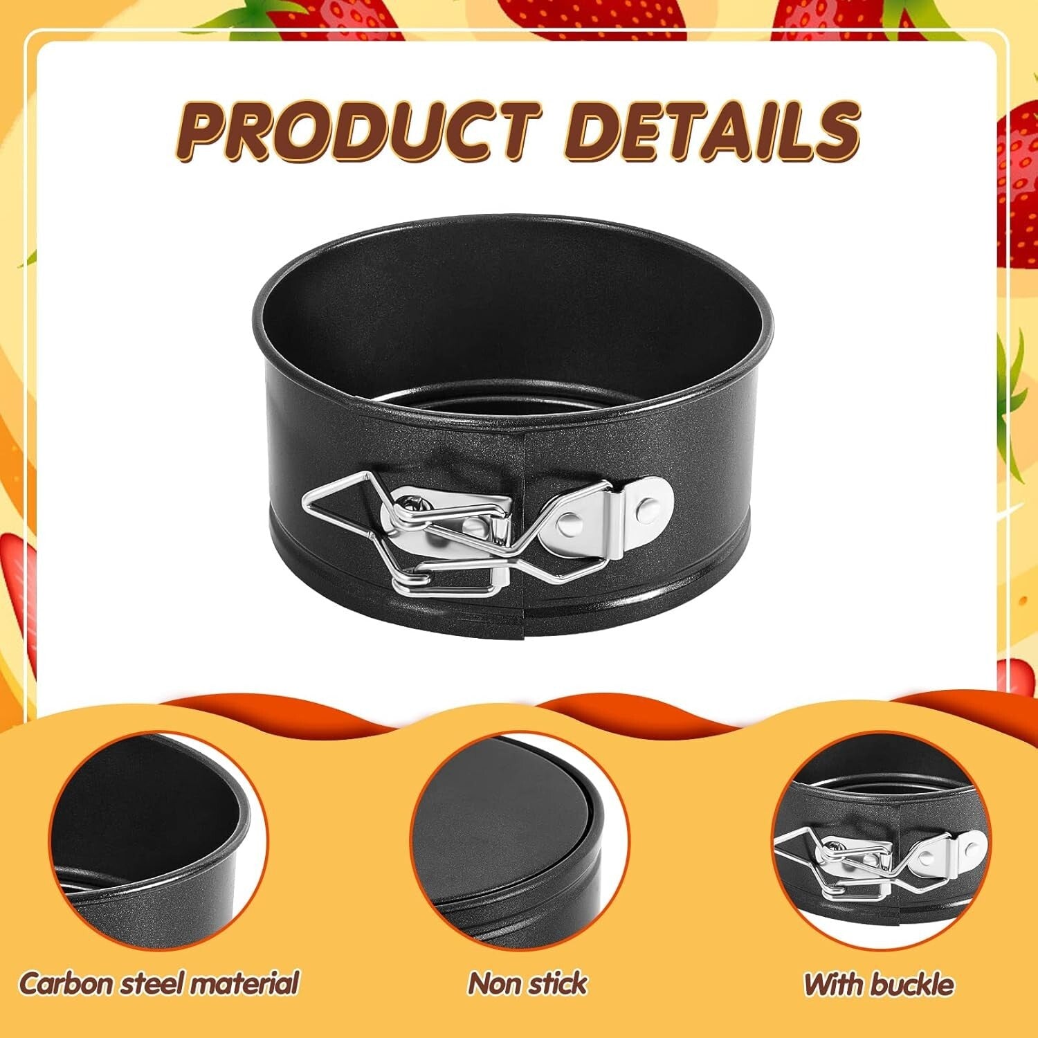 Versatile 25-Piece Mini Springform Pan Set for Baking Cheesecakes & Quiches