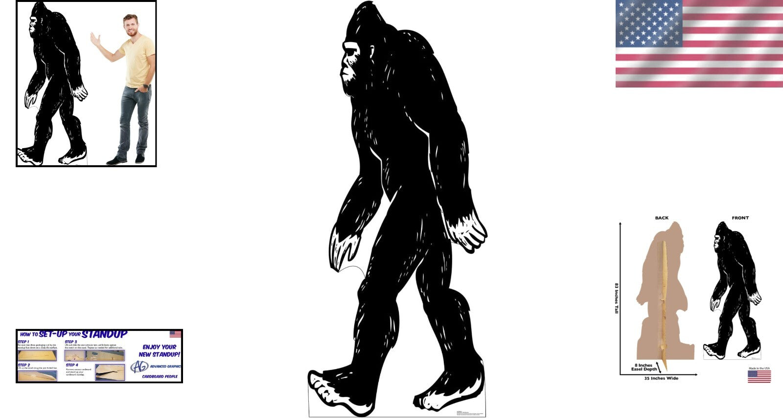 83" Bigfoot Cardboard Cutout - Create Memorable Moments at Any Party