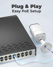 Load image into Gallery viewer, 8MP PoE Security Camera Set - Weatherproof 4K 24/7 Surveillance with App Control