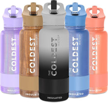 Load image into Gallery viewer, Coldest 32 oz Insulated Stainless Steel Bottle with Straw Lid - Hyperspace White