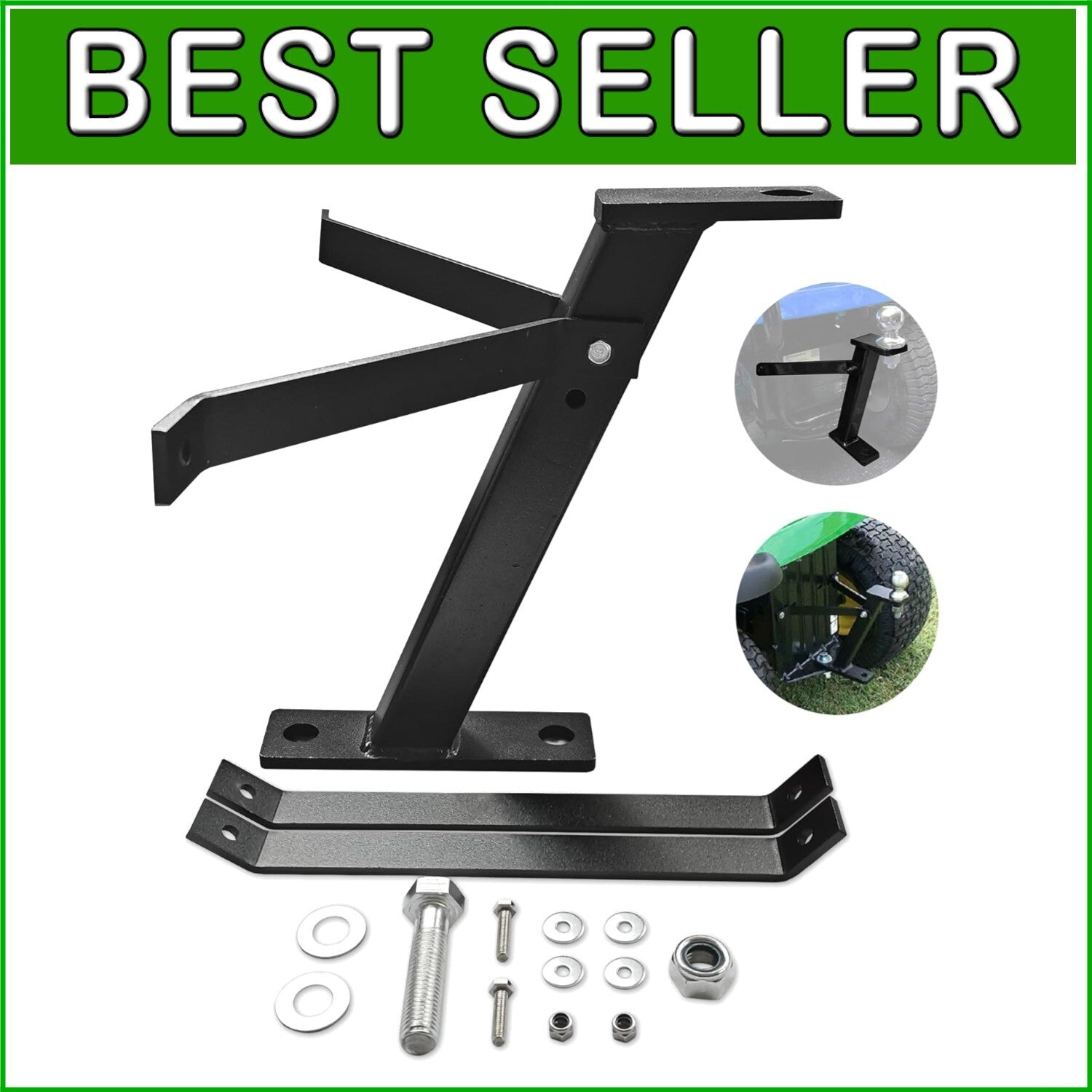 Alloy Steel Lawn Mower Trailer Hitch for 3/4" Balls - Easy Installation