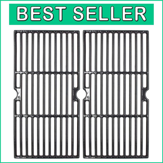CharBroil 18 1/8'' Porcelain Coated Cast Iron Grill Grates Replacement - 2-Pack