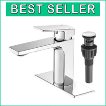 Load image into Gallery viewer, Durable Brass Chrome Bathroom Faucet with Quick Connect Supply Lines &amp; Drain