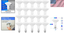 Load image into Gallery viewer, 20-Pack of Eye-Friendly Dimmable LED Flood Bulbs, Warm White, 3000K Brightness
