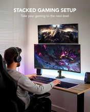 Load image into Gallery viewer, Ergonomic Dual Display Monitor Stand - Tilt/Swivel/Rotate for Optimal Viewing