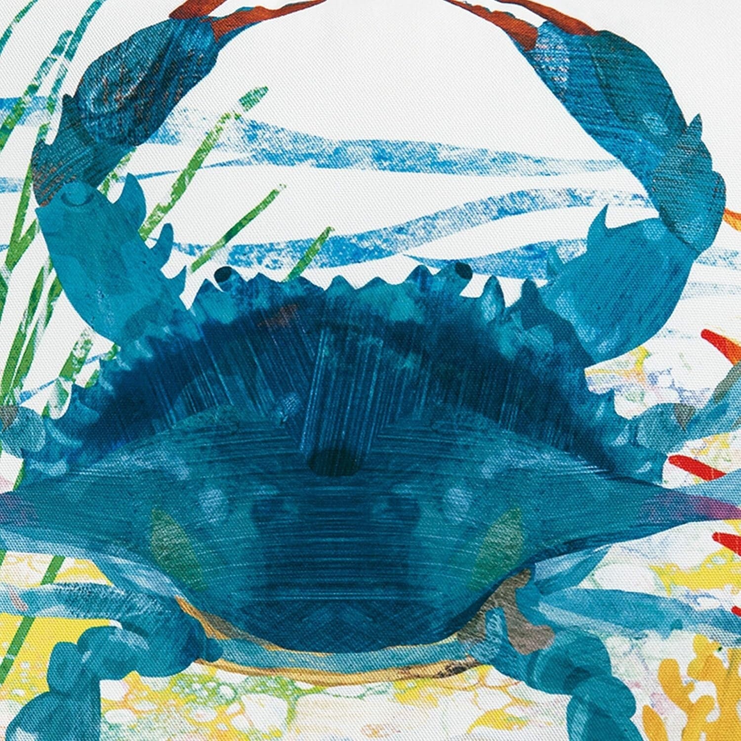Vibrant 18x18 Blue Crab Outdoor Pillow - Perfect Nautical Decor for All Spaces