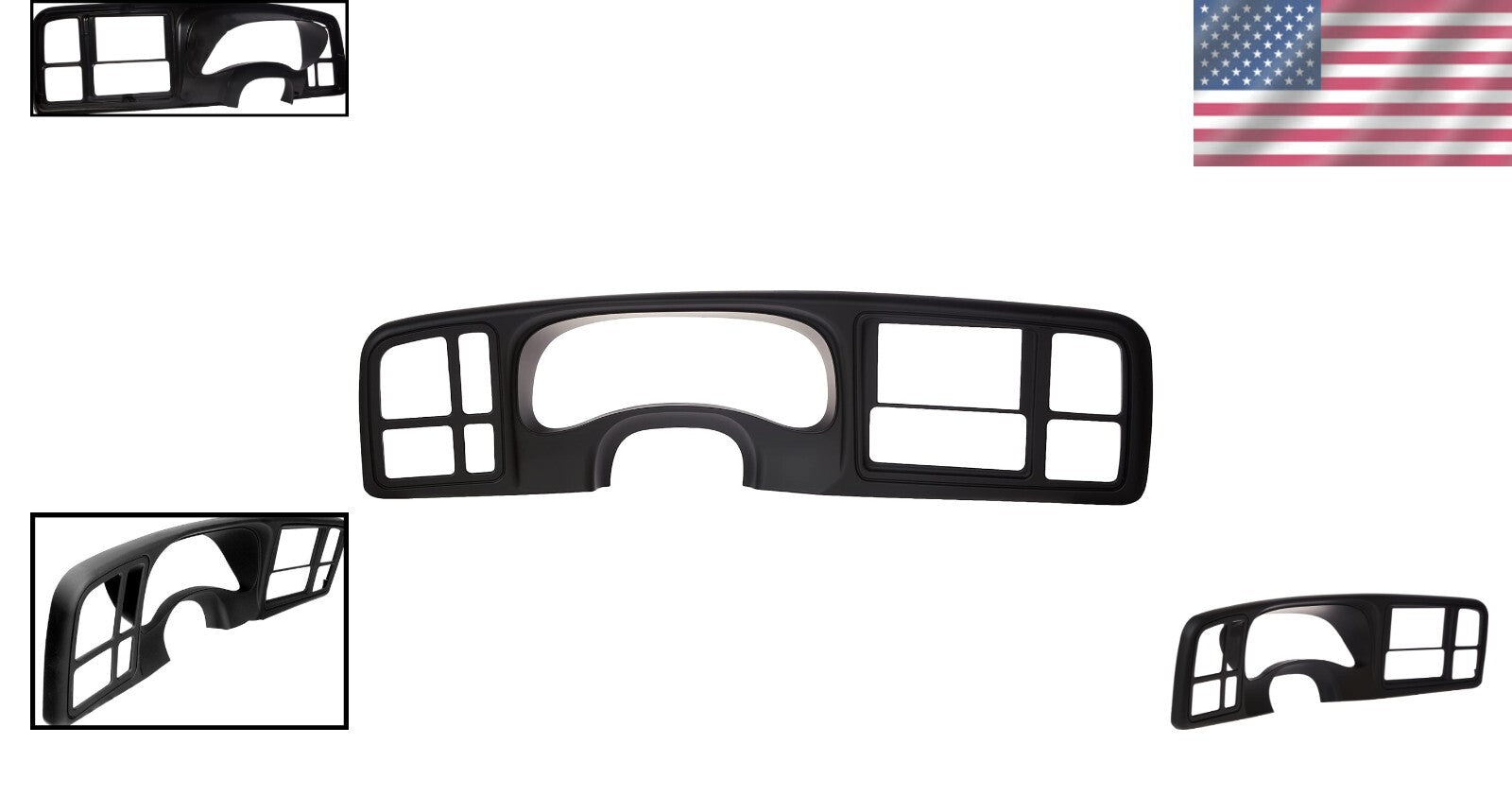 Double DIN Dash Kit for 1999-2002 GM Trucks/SUVs - Scratch-Resistant Matte Black