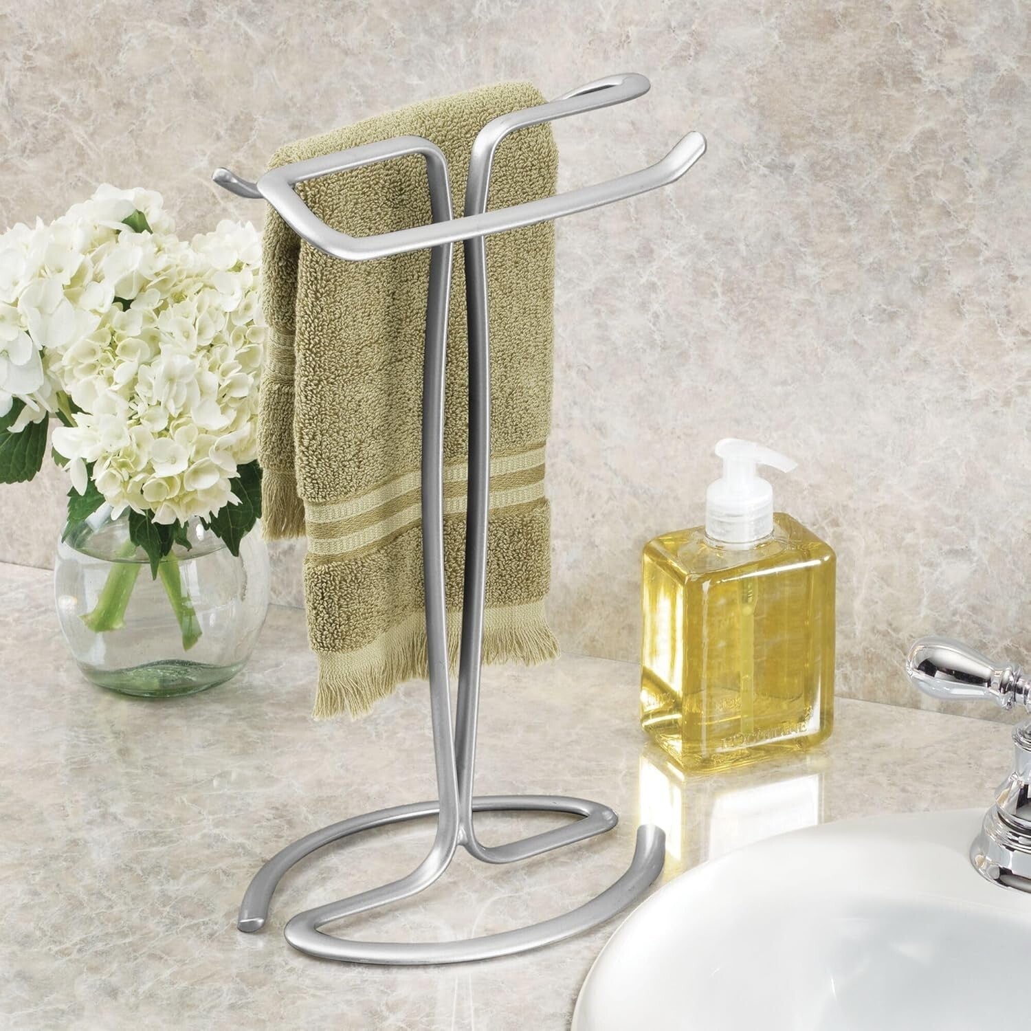 Durable Chrome and Alloy Steel Towel Stand Set - Elegant Bathroom Organization